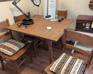 Antique Tavern Table & Chairs