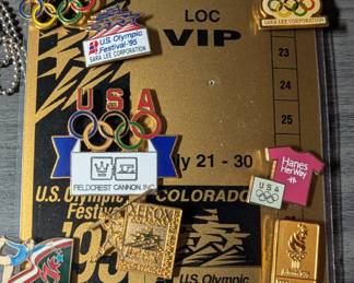 1996 Atlanta Olympics Lapel Pin And VIP Pass
