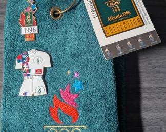 1996 Atlanta Olympics Lapel Pins and Golf Towel