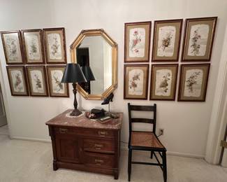 Marble top cabinet