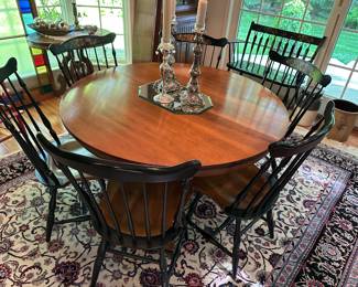 Set of 6 Hitchcock chairs, Haywood Wakefield table sold separately