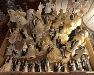 Vintage wedding cake toppers