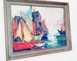 1942 ORIGINAL SIGNED OIL