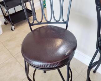 FAUX LEATHER BAR STOOLS 30" - THERE ARE 3