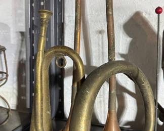 Vintage brass horns