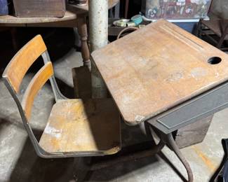 Vintage school desk