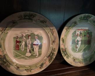 Warwick Ware antique plates The Deuce plate and gold themed plate