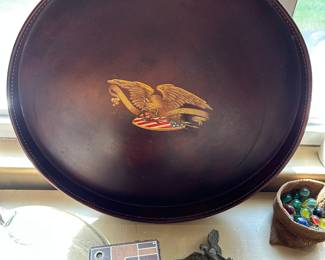 leather tray