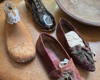 Collection of antique shoes