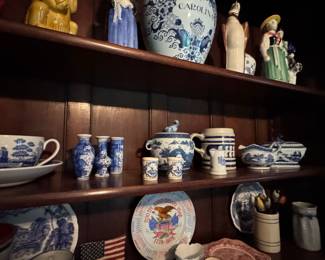 Blue and white pottery