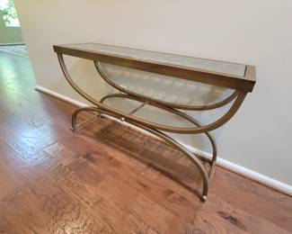 Hall Table Glass and Metal - $54.99