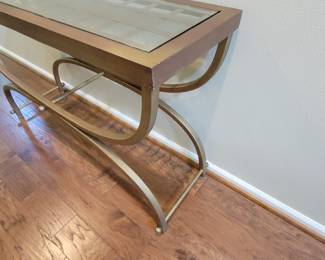 Hall Table Glass and Metal - $54.99