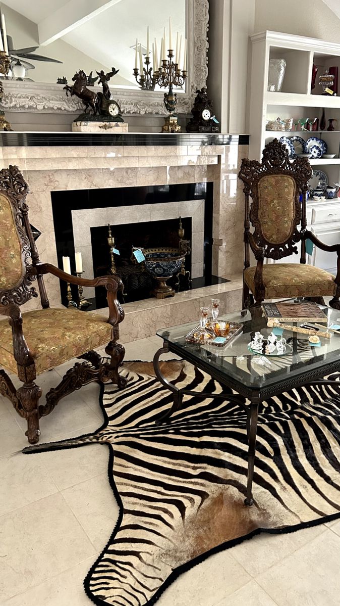 Beautiful home full of unique, fine pieces of gorgeous furnishings and decor.