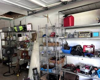 A great garage full of tools and gadgets.