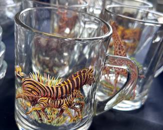 Animal glass mugs