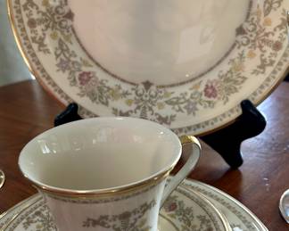 Lenox "Castle Garden" place settings for 12, plus accessory pieces