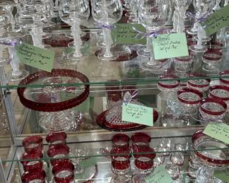 Bayel Glassware, also Kings Crown Ruby and Rose Point
