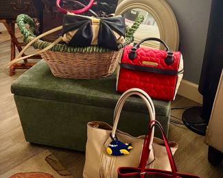 Close up of the array of handbags 