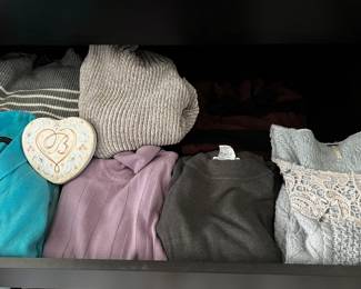 Sweaters, several are cashmere