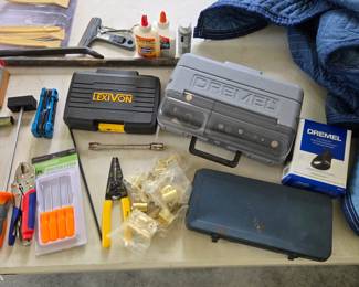 Dremel, socket set & more