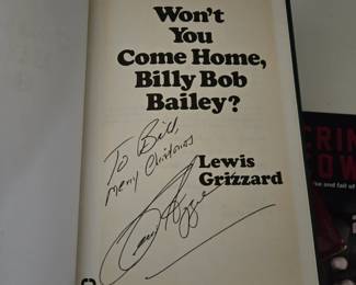 Lewis Grizzard Autographed book