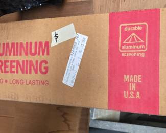 Full roll of 26" × 100' aluminum screening