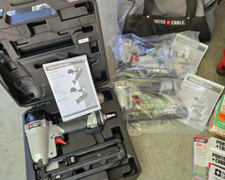 Porter-Cable air tools: Finish Nailer, Crown Narrow Stapler & Brad Nailer