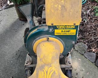 RUNS! (but gas line leaks) Yard-Man 5hp Triple Care System - chipper, shredder, vacuum.