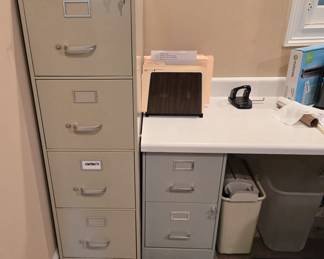 File cabinets w/ custom "credenza" countertop