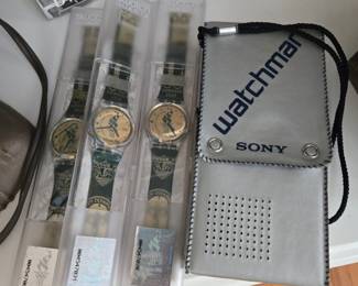 1996 Atlanta Olympic watches & SONY Watchman