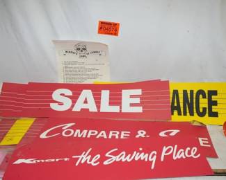 Kmart in-store advertising Signs and murphy's law sign