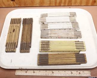 folding extension rulers / yardsticks,