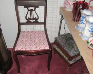 Steffans lyre back chair