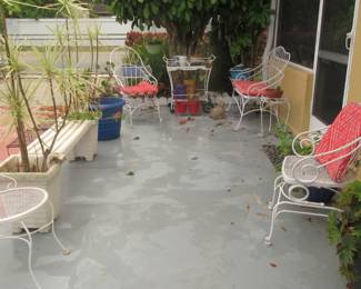 Steffans patio view with furniture