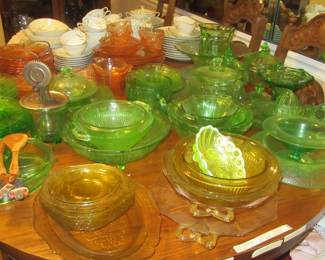 Steffans depression glass and carnival glass