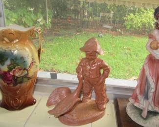 Steffans figures hand painted large vase