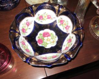 Steffans blue and hand painted bowl