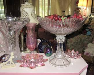 Steffans tall compote tall vase and more