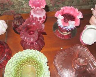 Steffans fenton ruffle depression glass box and more
