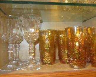 Steffans carnival glass tumblers