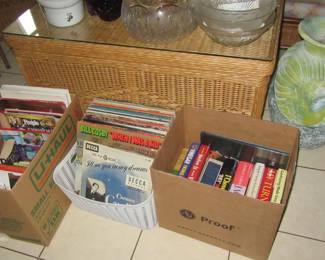 Steffans books lps chest bowls