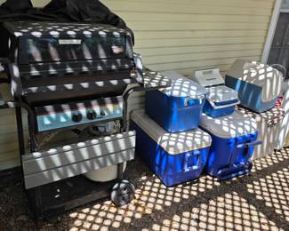 coolers, grill