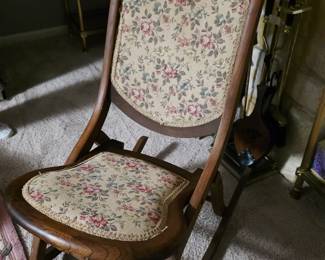 antique folding chair