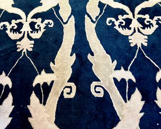 9X12' HANDMADE TIBETAN WOOL RUG. RETAILED FOR $7000.