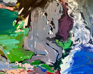 GEOFFREY MACEWAN "ORPHEUS" 54X48" MODERN OIL PAINTING.