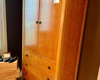 LANE WALNUT TV CABINET OR ARMOIRE. BIEDERMEIER STYLE