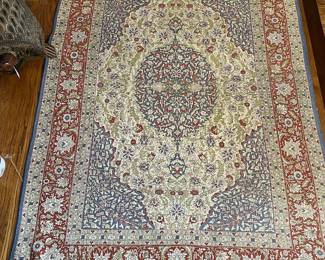 HEREKE SILK RUG 4X7". APPRAISED FOR $3200.