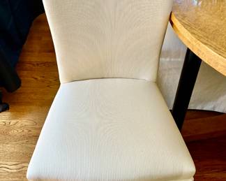 LOVELY 4 PARSON'S CHAIRS WITH GOLD THREAD