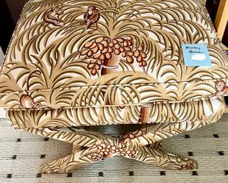 CUSTOM MADE UPHOLSTERED MONKEY BENCH