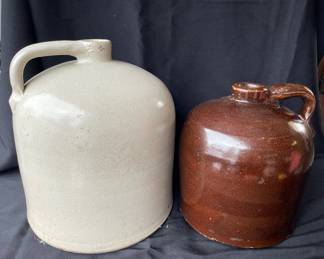 Antique primitive stoneware pottery jug